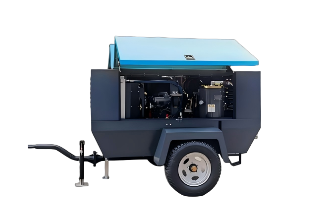Portable screw air compressor